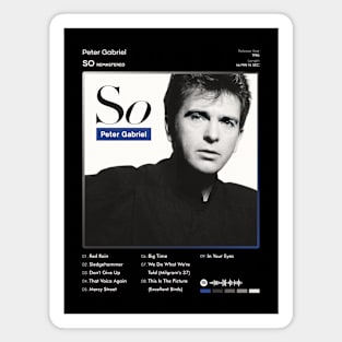 Peter Gabriel - So Tracklist Album Magnet